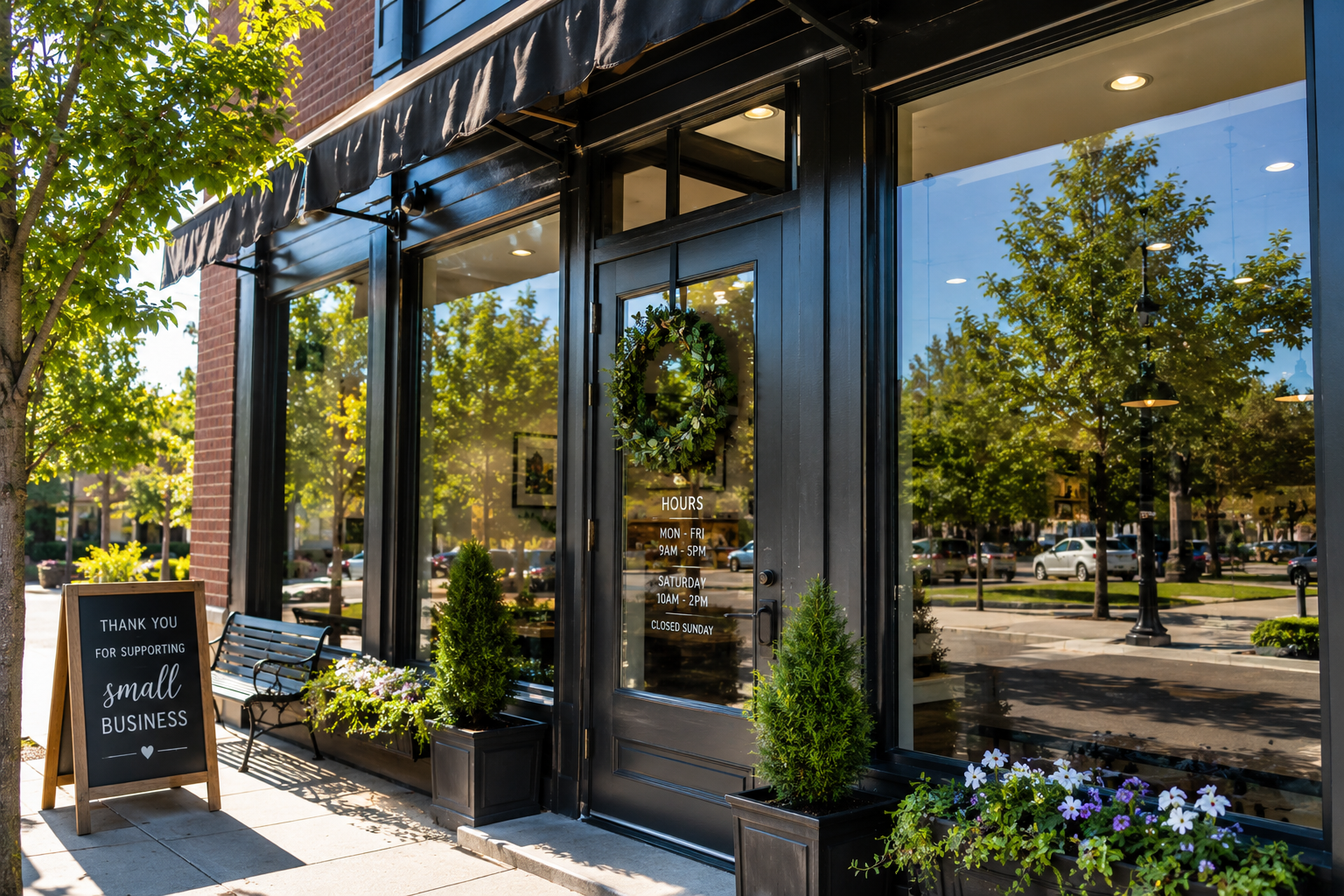 Clean commercial storefront windows